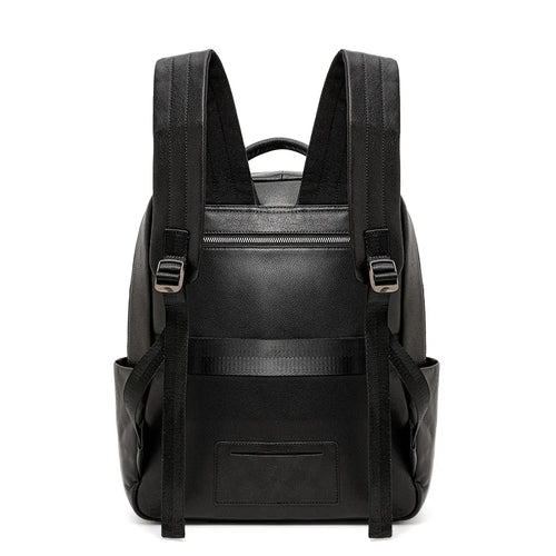 Aidanni Top-Grain Leather Men's Backpack, Large-Capacity Laptop Bag, Business Travel Casual Tourism Rucksack